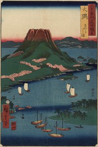 Sakurajima Volcanic Island, O_sumi-provinsen, mars 1856