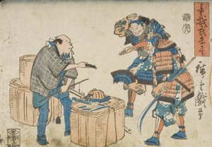 Försäljning av rustningar till en skrothandlare av Utagawa Hiroshige