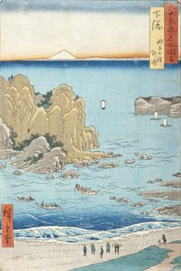 Shimōsa-provinsen, Chōshi-stranden, Toura av Utagawa Hiroshige