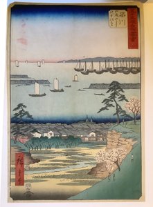 Shinagawa, ur serien ”Bilder av berömda platser längs de femtiotre stationerna” av Utagawa Hiroshige
