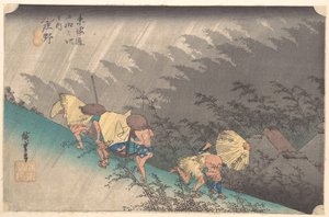 Regnskur vid Shōno av Utagawa Hiroshige