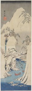Snöscen vid Fuji-floden, ca 1842