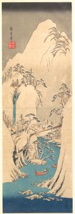 Snöig ravin av Utagawa Hiroshige