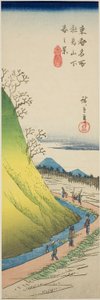 Spring View from the Foot of Asuka Hill (Asukayama shita haru no kei), från serien "Famous Views of the Eastern Capital (Toto meisho)" av Utagawa Hiroshige