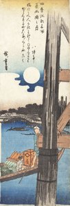 Sommer: Mond an der Ryōgoku-Brücke