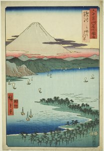 Suruga Project: Tee pine G color at Miho (Suruga, Miho no Matsubara), från TV-serien "P Lawinses" av Utagawa Hiroshige