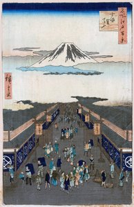 Surugacho Hundra berömda vyer av Edo, 1856-1858. av Utagawa Hiroshige