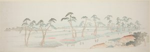 Takada Riding Grounds (Takada baba), från serien "Thirteen Views of the Environs of Edo" av Utagawa Hiroshige