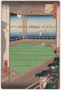 ”Utsiktsplatsen för månskådning”, ur ”Hundra vyer över berömda platser i Edo” av Utagawa Hiroshige