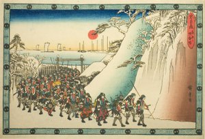 The Night Attack, del 6: Offering Incense (Youchi roku, shoko ba), från serien "The Revenge of the Loyal Retainers (Chushingura)" av Utagawa Hiroshige