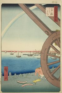 Ushimachi på Takanawa (väntar på boskap i Takanawa), från te serie