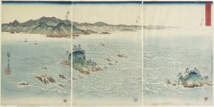 Utsikt över bubbelpoolerna i Awa-provinsen, 1857
