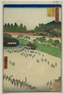 Yastukoji, innanför Sujikai Gate (Sujikai-uchi Yatsukoji), från serien "Hundra berömda vyer av Edo (Meisho Edo hyakkei)" av Utagawa Hiroshige