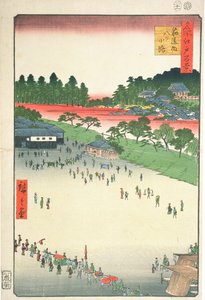 Yatsuko, innanför Sujikai Gate, från serien "One Hundred Famous Views of Edo", 1857 (träblock i färg)
