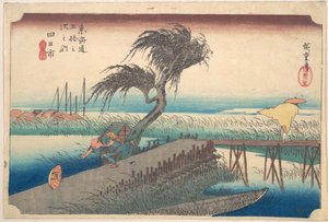Yokkaichi, Sanchokawa av Utagawa Hiroshige