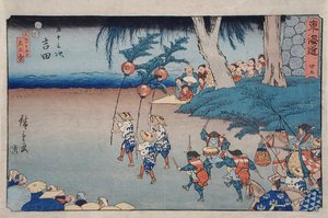Yoshida, Tennō-festivalen på den femtonde dagen i den sjätte månaden av Utagawa Hiroshige
