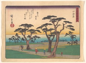 Tōkaidōs femtiotre stationer - Odawara av Utagawa Hiroshige