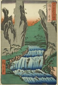 Bitchu-provinsen: Gokei (Bitchu, Gokei), från serien "Berömda platser i de sextio provinserna (Rokujuyoshu meisho zue)"