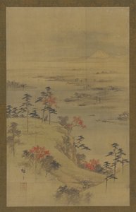 Höstlandskap, mitten av 1800-talet. av Utagawa Hiroshige II