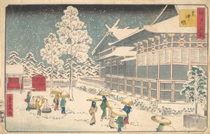 Kända platser i Edo: Shiba Shinmei, 1800-talet. av Utagawa Hiroshige II