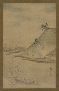 Vårlandskap, mitten av 1800-talet. av Utagawa Hiroshige II