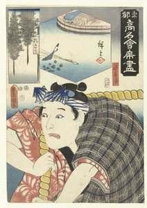 Skådespelare som arbetare Berömda restauranger i den östra huvudstaden (serietitel) Toto komei kaitei tsukushi (serietitel på objekt) av Utagawa Kunisada (I)