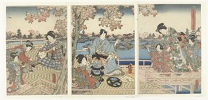 En vårbankett för östra Genji Azuma Genji hana no yuen (titel på objekt) av Utagawa Kunisada (I)