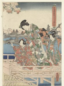 En vårbankett för östra Genji Azuma Genji hana no yuen (titel på objekt) av Utagawa Kunisada (I)
