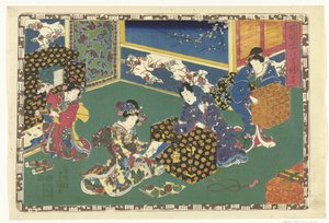 Kapitel 17 True Images of the Splendid Prince (serietitel) Sono sugata Hikaru no utsushi-e (serietitel på objekt) av Utagawa Kunisada (I)