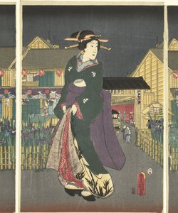 Iris i full blom av Utagawa Kunisada (I)
