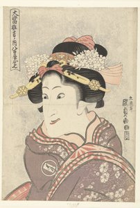 Iwai Hanshiro V som Yaoya Oshichi Yaoya Oshichi (titel på objekt) Från mycket framgångsrika pjäser (serietitel) Oatari kyogen no uchi (serietitel på objekt) av Utagawa Kunisada (I)