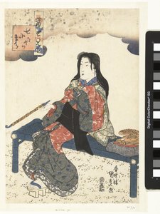 Komachi på graven Sotoba (titel på objekt) Moderna referenser till de sju Komachi (serietitel) Tosei mitate nana Komachi (serietitel på objekt) av Utagawa Kunisada (I)