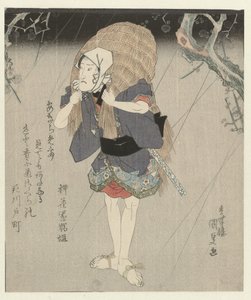 Man i halmregnrock av Utagawa Kunisada (I)