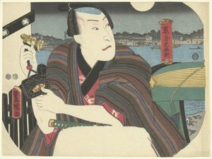 Samurajer vid floden av Utagawa Kunisada (I)