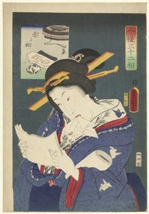 Typ: Väntar på ett möte 32 moderna typer (serietitel) Imayo sanjuniso (serietitel på objekt) av Utagawa Kunisada (I)