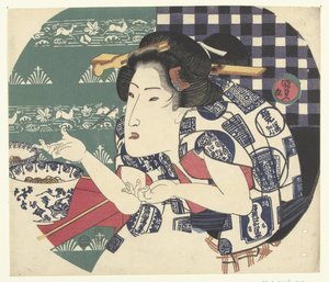 Udon restaurang av Utagawa Kunisada (I)