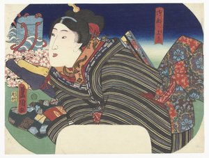 Kvinna med vattenkrukor av Utagawa Kunisada (I)