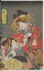 Kurtisanen Kuretaka und Tamakoto av Utagawa Kunisada