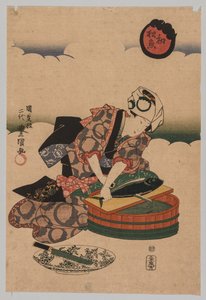 Förbereder Bonita av Utagawa Kunisada