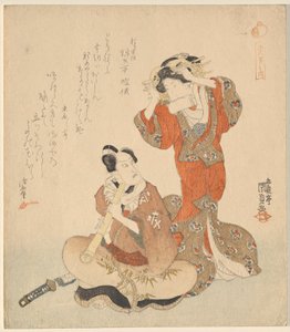 Man och kvinna, från serien De fem ridderliga dandies av Utagawa Kunisada