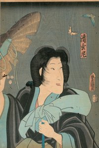 Poet och fjäril, utgiven av Otaya Takichi av Utagawa Kunisada