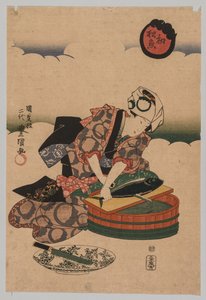 Förbereder Bonita, 1823-1880. av Utagawa Kunisada