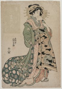 Courtesan Shiratama från Tamaya, ca. tidigt 1810-tal. av Utagawa Kunisada