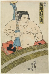 Brottaren Takaneyama Seiemon från Higo-stallet, 1830-1844 av Utagawa Kunisada