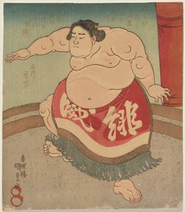 Te sumo wre ster scarlet kraft och bra av Utagawa Kunisada