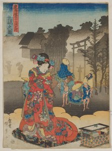 Utsikt vid Mishima av Utagawa Kunisada