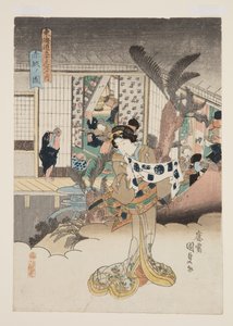 Vy över Akasaka (figur av Akasaka) av Utagawa Kunisada