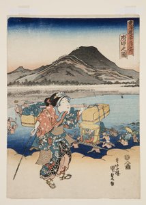 Utsikt över Fuch? (Fuch? no zu) (träblock i färg) av Utagawa Kunisada