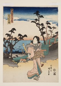 Vy över Shirasuka (figur av Shirasuka) av Utagawa Kunisada