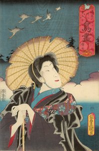 Vildgäss, utgiven av Otaya Takichi av Utagawa Kunisada